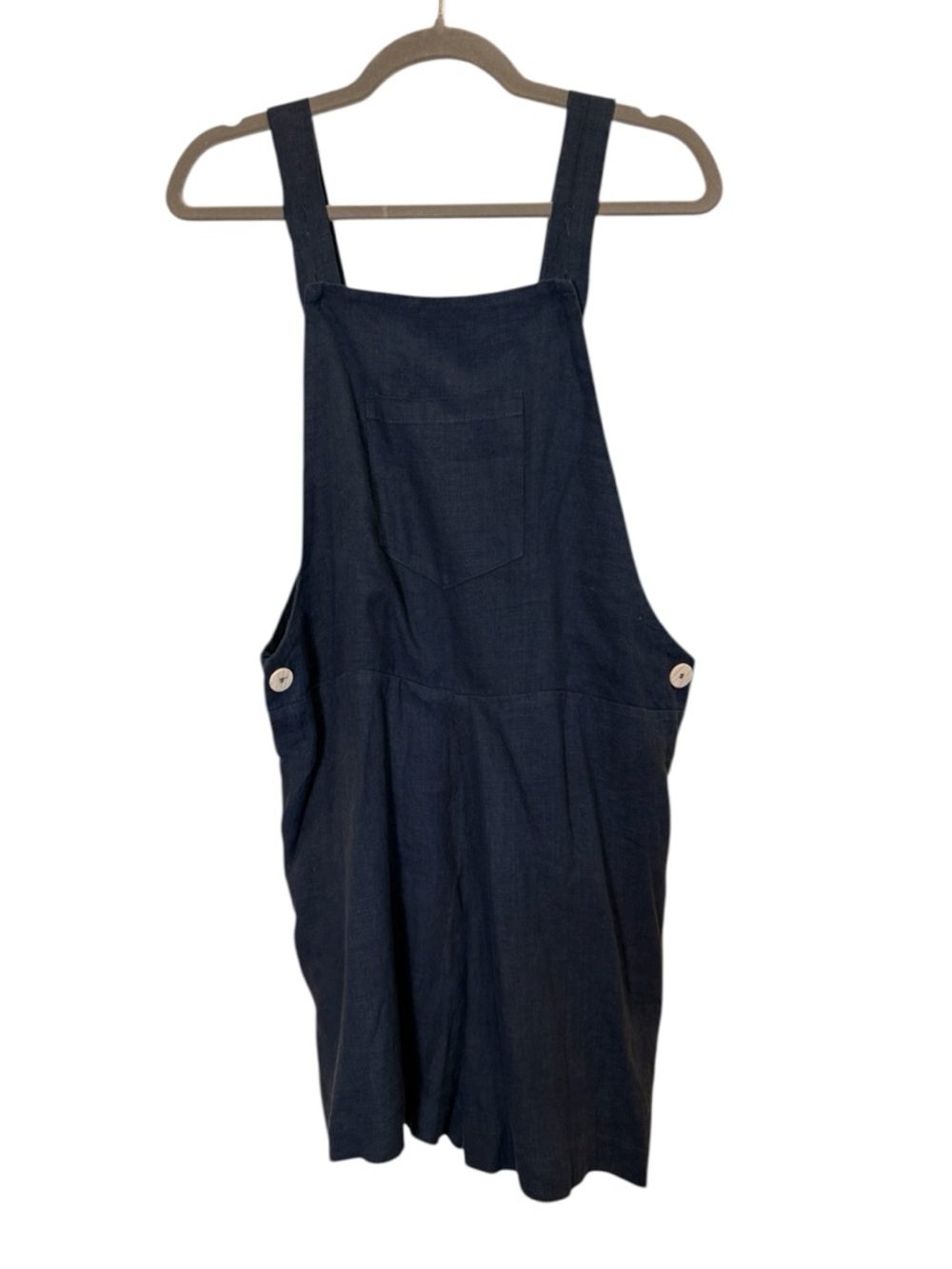 Mus&BomBon Women’s Linen Normcore Bib Overall Short Romper Sz S